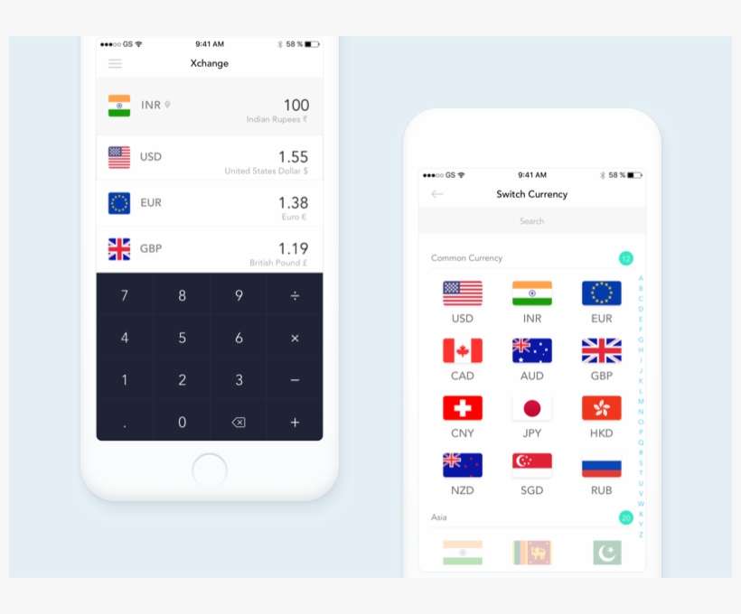 Clean Currency Xchange App - Currency App Ios, transparent png download
