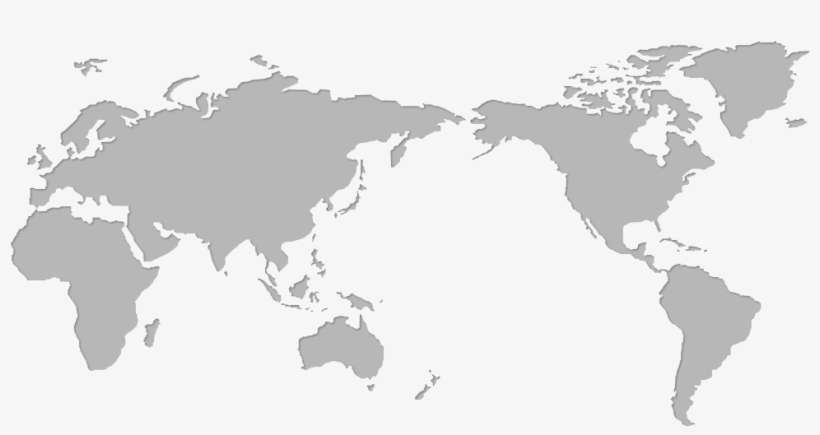 Worldwide - World Map China Middle, transparent png download