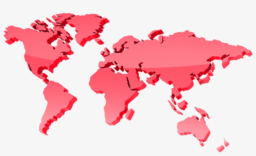 The Top 10 Internet Of Things Countries According To - Red World Map Png, transparent png download