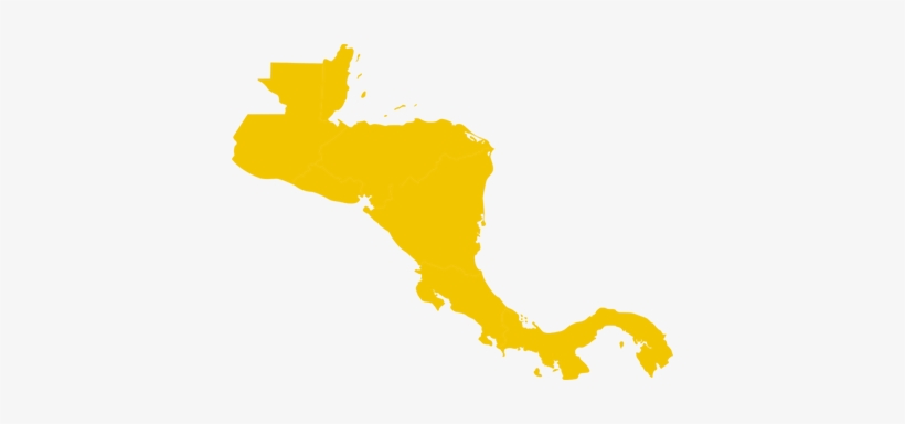 Mapa - Central America Map, transparent png download