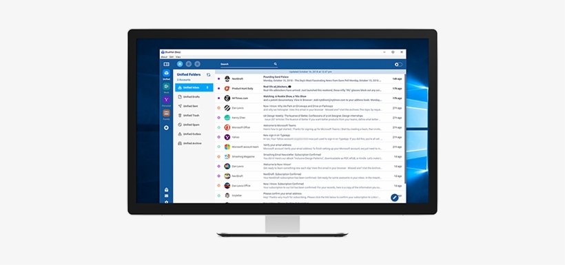 Bluemail Windows 7, Windows 8, And Windows - Windows 10, transparent png download