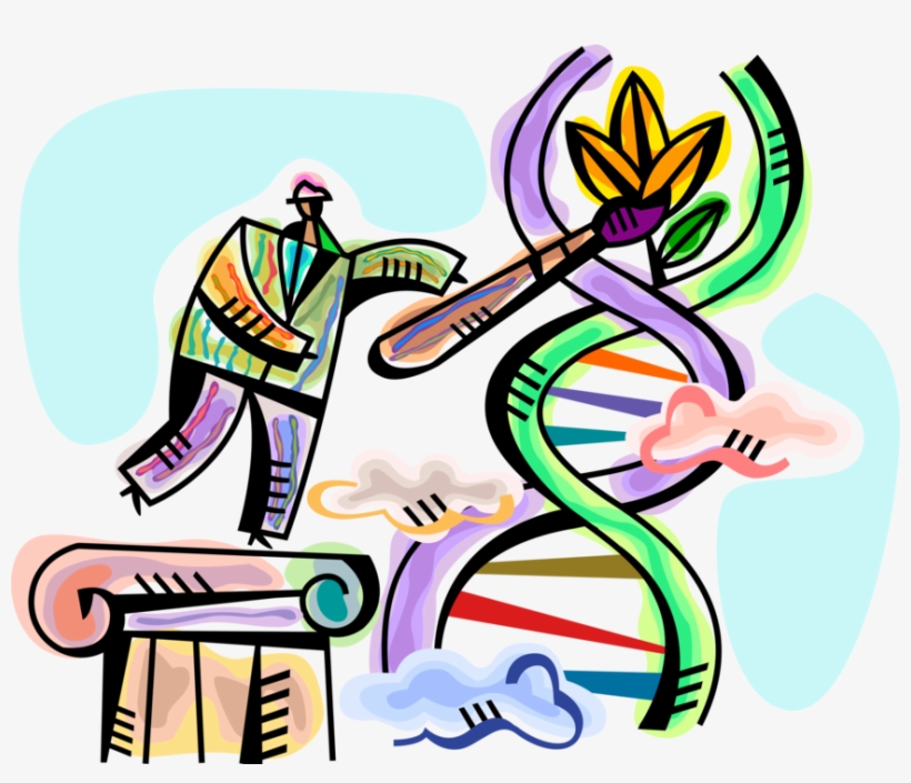 Vector Illustration Of Genetic Engineering Or Dna Modification - Dna, transparent png download