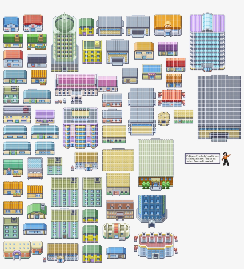Pokémon Firered / Leafgreen - Pokemon Leaf Green Tileset, transparent png download