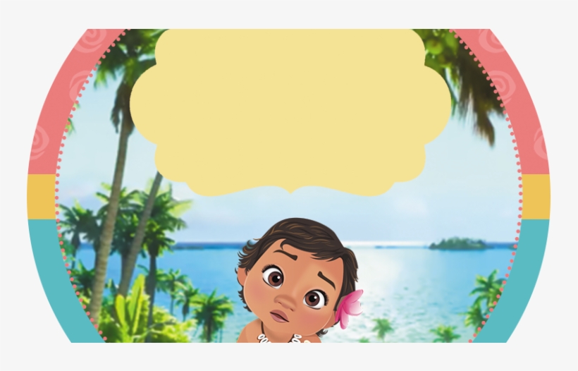Tag Para Lembrancinha Ou Topper Para Docinho - Tag Redonda Da Moana, transparent png download