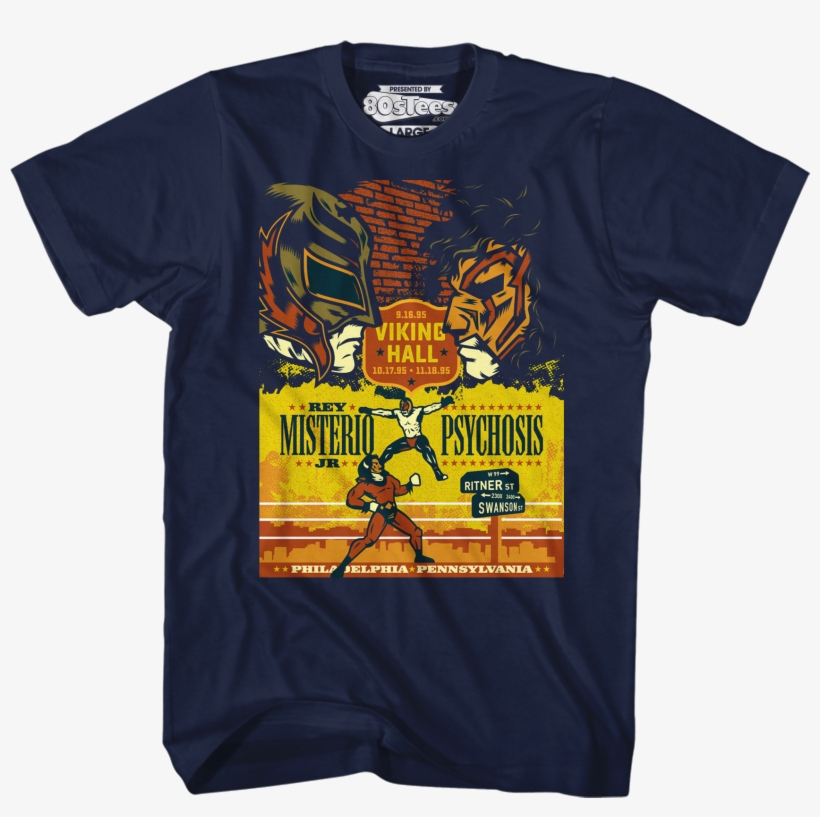 Rey Misterio Jr Vs Psychosis Luchador T-shirt - Marvel Vs Capcom 3 Shirt, transparent png download