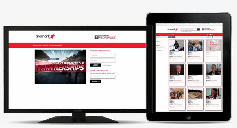 Aramark Media Vault - Led-backlit Lcd Display, transparent png download