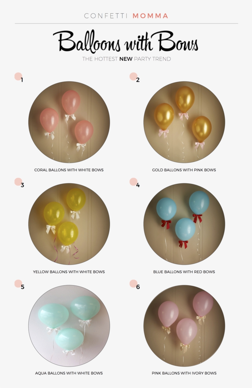 Balloons With Bows Confetti Momma - Birthday, transparent png download