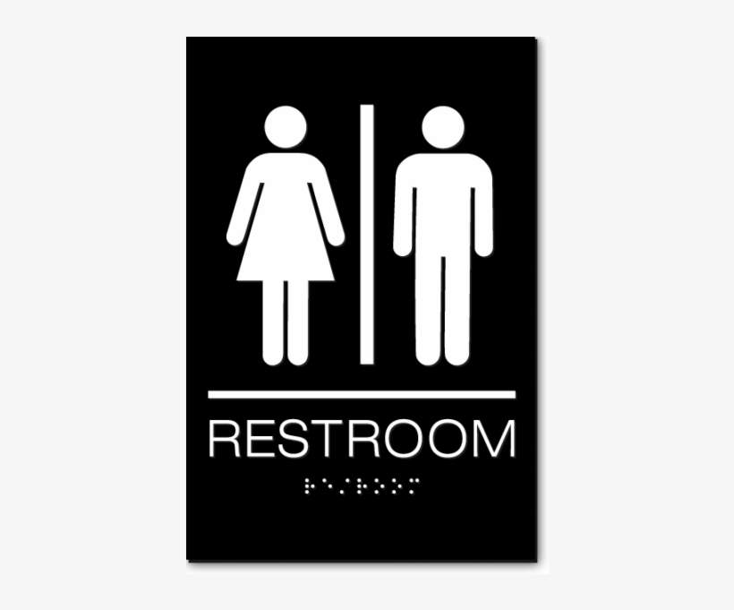 Unisex Restroom Sign - Uni Sex Bathroom, transparent png download