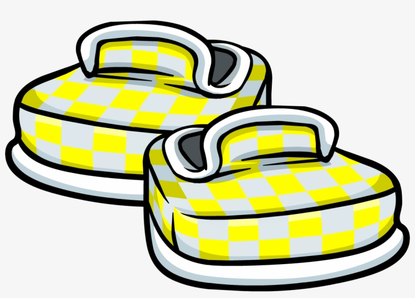 Yellow Checkered Shoes Icon - Cp Rare Feet Items, transparent png download