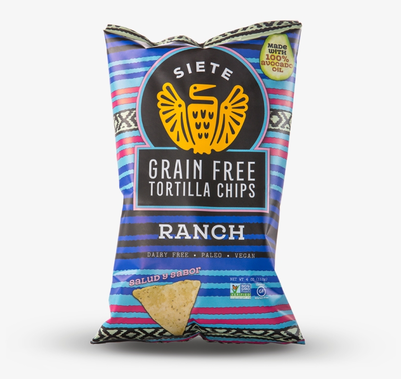 Ranch Grain Free Tortilla Chips 4oz - Siete - Grain Free Tortilla Chips Sea Salt - 5 Oz., transparent png download