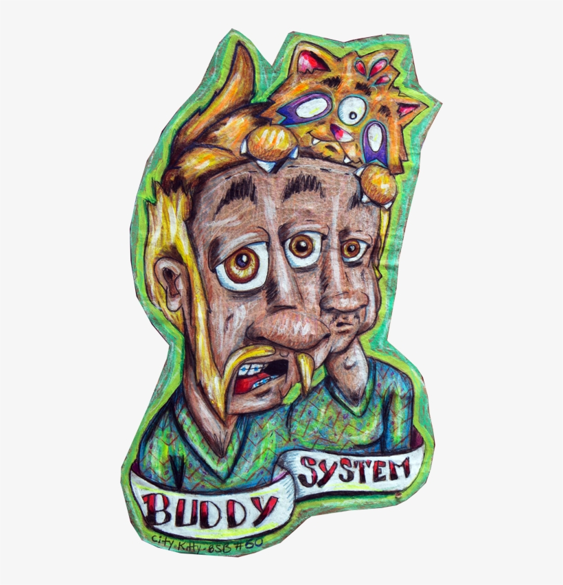 City Kitty - Sticker, transparent png download