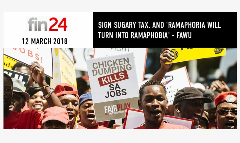 Sign Sugary Tax, And 'ramaphoria Will Turn Into Ramaphobia' - Crowd, transparent png download