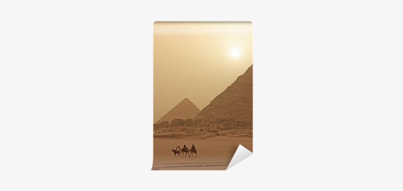 Giza Plateau In A Sand Storm, Cairo Wall Mural • Pixers® - Pyramid, transparent png download