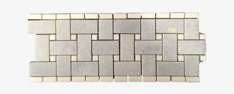 Blue Celeste Basketweave Border/corner With 3/8" White - Blue, transparent png download