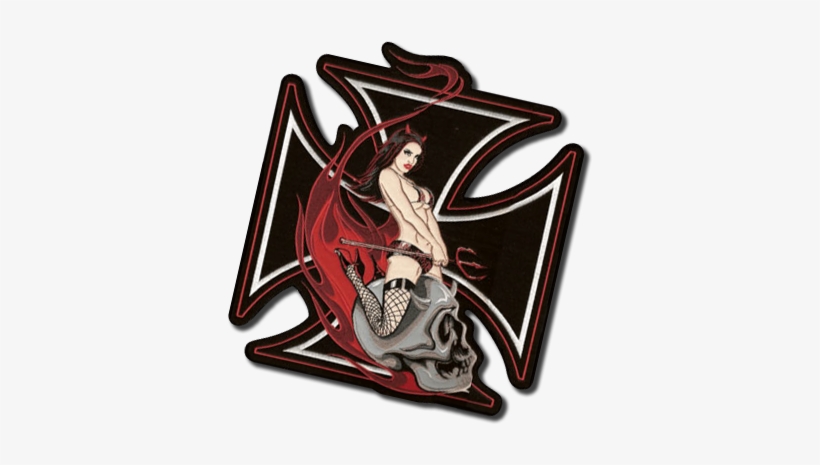 Cheapest Motorcycle, Biker, Rider Custom Patch - Armardi H Aufbügler Kreuz Mit Frau, transparent png download