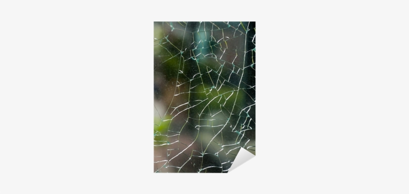 Vinilo Pixerstick Fondo De Cristal Roto - Spider Web, transparent png download
