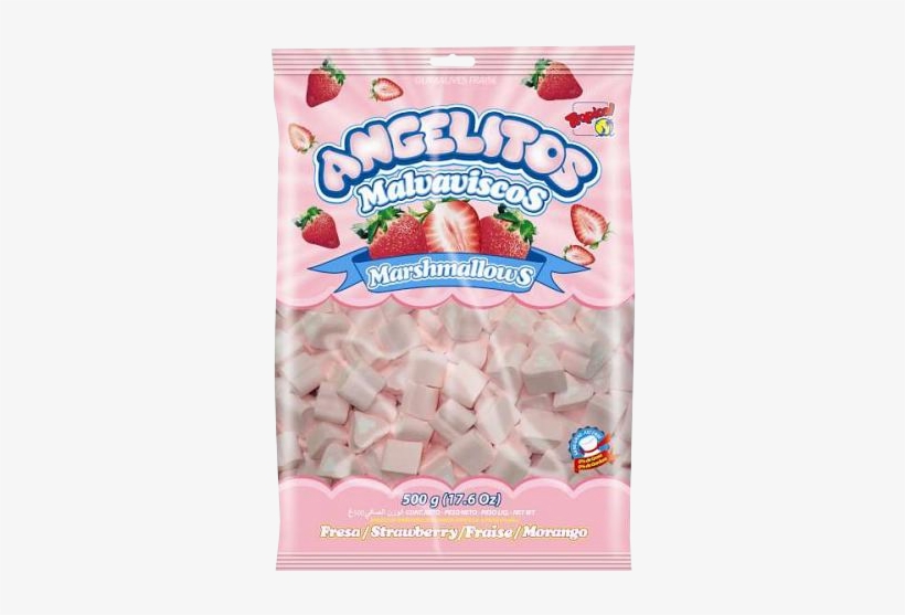 Malvaviscos Angelitos Fresa Corazón 500g - Angelitos Marshmallows, Heart Strawberry, 200g, transparent png download