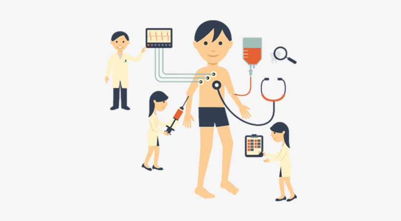 Paediatric Obesity Should Not Be Misjudged With Healthiness - Medical Check Up Cartoon, transparent png download