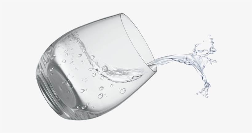 Algunas De Las Señales De Que Nos Falta Beber Más Agua - Water From Glass Spill, transparent png download