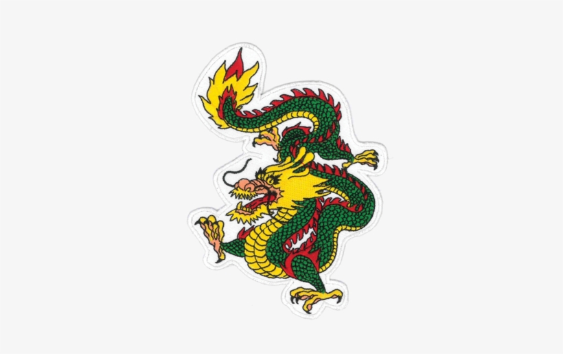 1214 Gold Dragon Patch 6"h - Patch Dragon, transparent png download