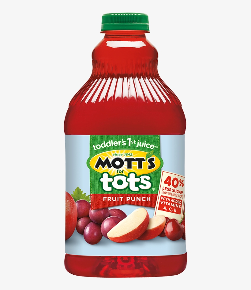 Mott's For Tots Fruit Punch, 64 Fl Oz Bottle, transparent png download