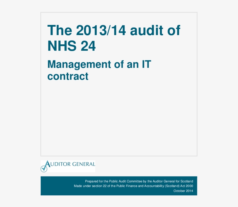 The 2013/14 Audit Of Nhs - Management, transparent png download