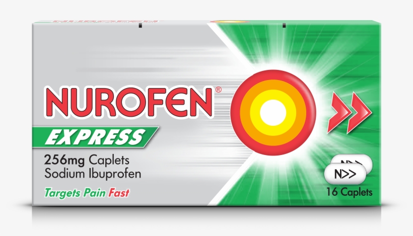 Nurofen Express 256mg Caplets - Nurofen Plus 24 Tablets, transparent png download