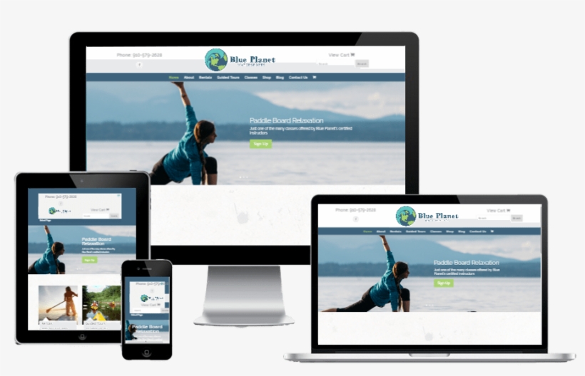 Blue Planet Watersports - Web Design, transparent png download