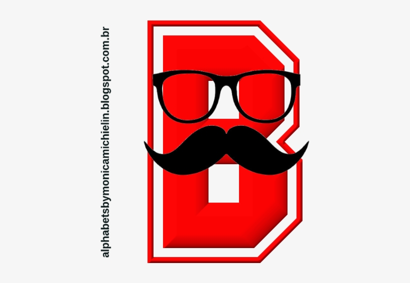 Dia Dos Pais Alfabeto Com Bigode E Óculos Png, Moustache - T-shirt, transparent png download