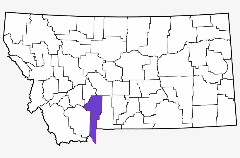 Map Of Montana Highlighting Gallatin County - Map Of Montana, transparent png download