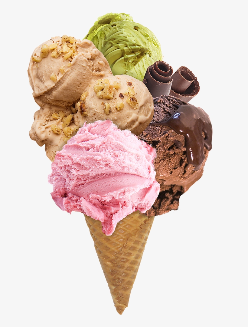 Download Thumb Image Gelato Ice Cream In Cone Transparent PNG