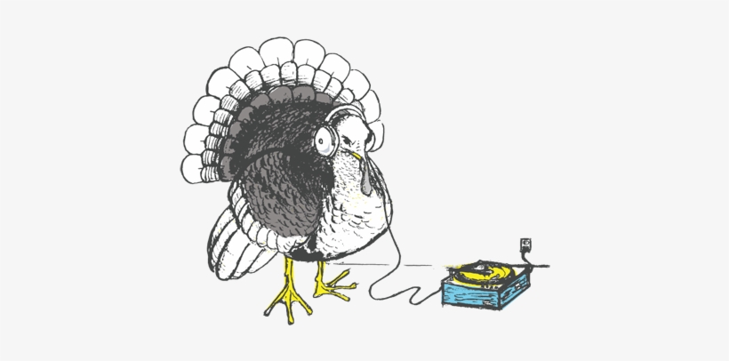 Wishing A Happy Thanksgiving To All Fellow Head-fi'ers - Thanksgiving Turkey With Headphones, transparent png download
