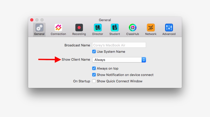 On The General Tab, You Will See The "show Client Name" - Docker, transparent png download