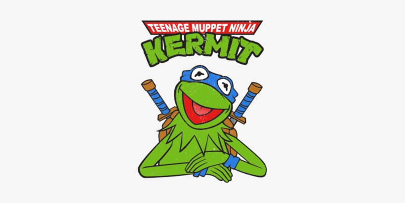 Teenage Muppet Ninja Kermit By Ninjae - Muppets Shirt, transparent png download