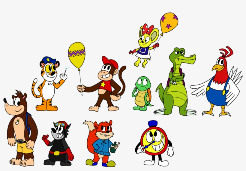Diddy Kong Racing Conker And Pipsy, transparent png download
