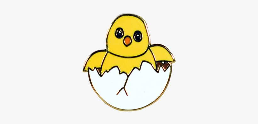 Hatching Chick - Chick Emoji Enamel Pin, transparent png download