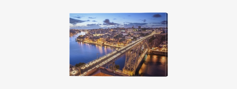 Porto, Portugal At Dom Luis Bridge Canvas Print • Pixers® - Porto In The Night, transparent png download