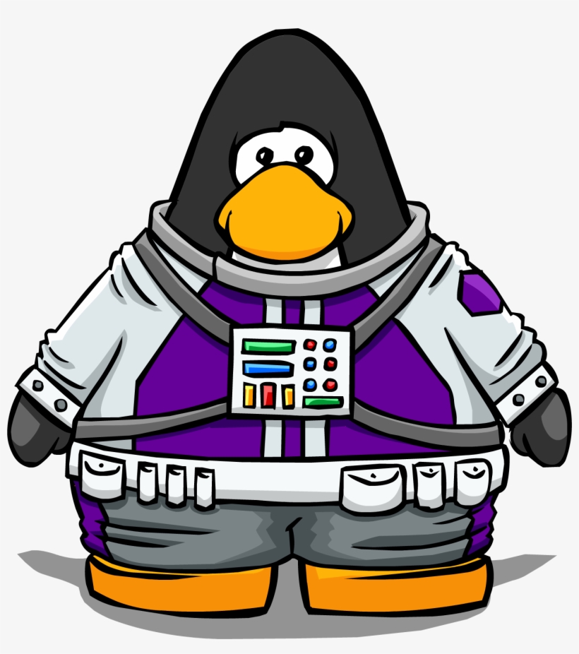Purple Space Suit From A Player Card - Club Penguin Space Suit, transparent png download