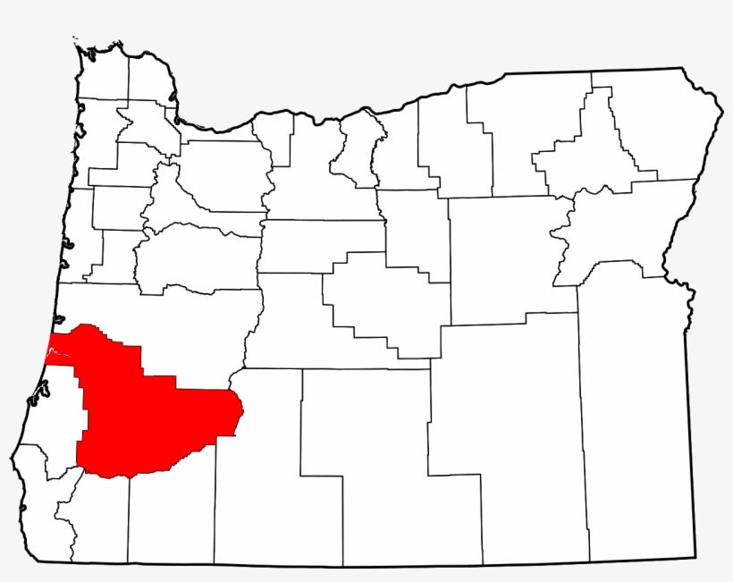 Map Of Oregon Highlighting Douglas County - Douglas County Oregon, transparent png download
