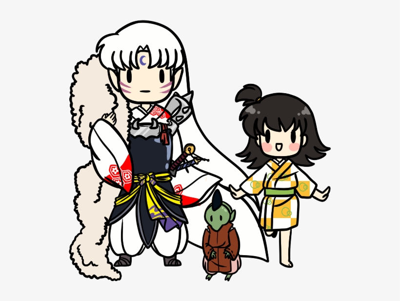 Sesshomaru And Friends - Cartoon, transparent png download