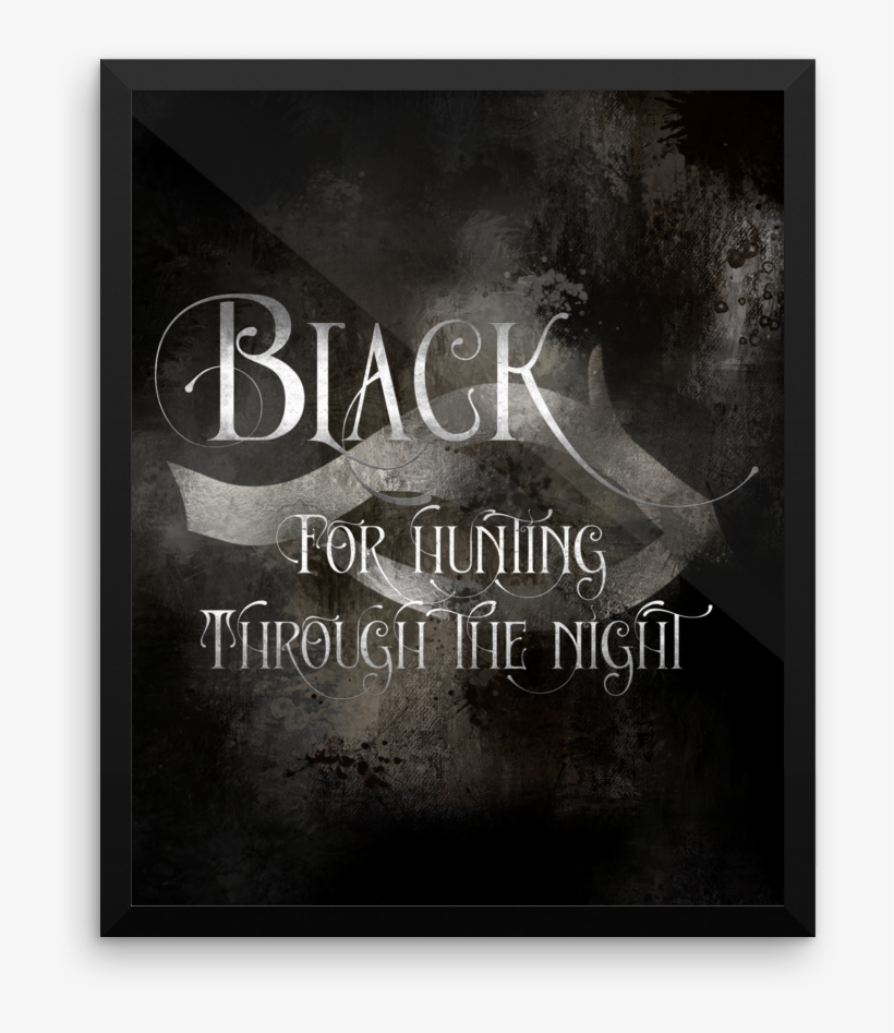 Black For Hunting Through The Night - Art, transparent png download