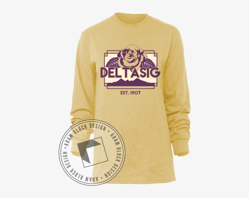 Delta Sigma Pi Rose Long Sleeve - Delta Sigma Pi Rose, transparent png download