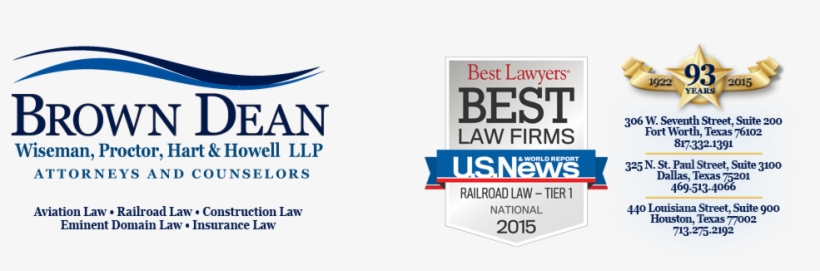 Brown Dean Llp Logo 93 Yrs 980x175 V4g3 2015 [brown - Id Line | Halls & Company Btr-3040 Full Color Ribbon, transparent png download