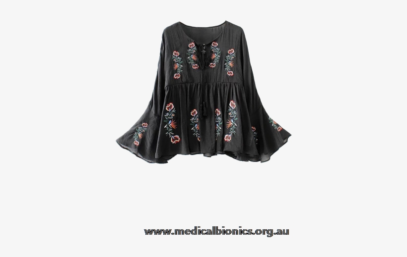 Dt66wq8170 Black / Polyester / Regular / Round Collar - Sleeve, transparent png download