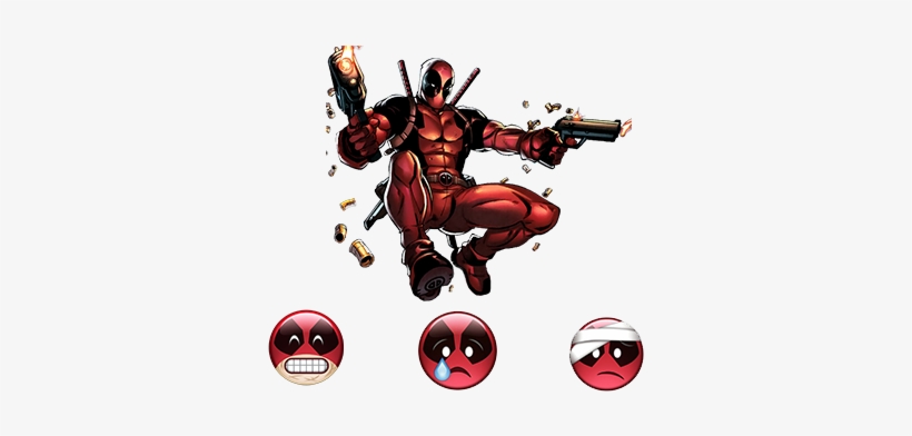 Deadpool Superhero Emoji Cool - Deadpool Comic Png, transparent png download