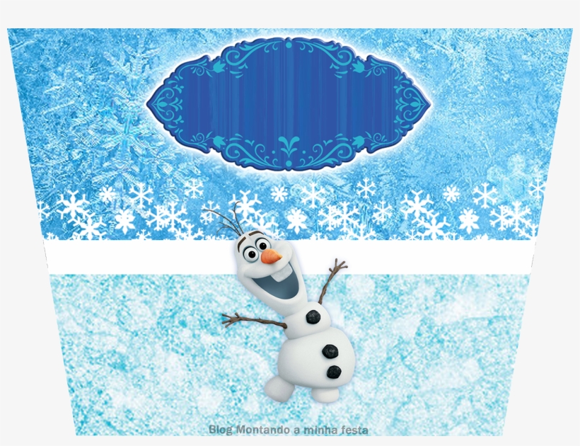 Balde De Pipoca Olaf - Rótulo Para Balde De Pipoca Frozen, transparent png download
