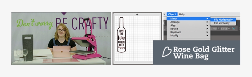 Rose Gold Glitter Htv Wine Bag - Wine, transparent png download