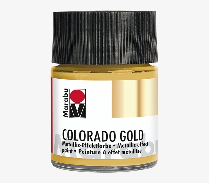 Marabu Colorado Gold Metallic Effect Paint, Metallic-gold - Marabu : Porcelain : 50ml : Metallic Gold, transparent png download
