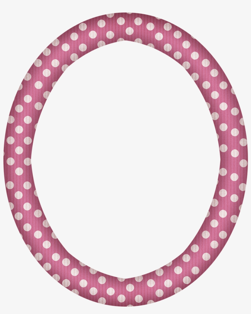 Free Faded Pink Polka Oval Digi Scrapbook Frame - Armored Snake, transparent png download