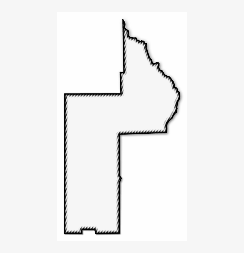 A Map Of Lake With A Black Outline, Drop Shadow, And - Cross, transparent png download